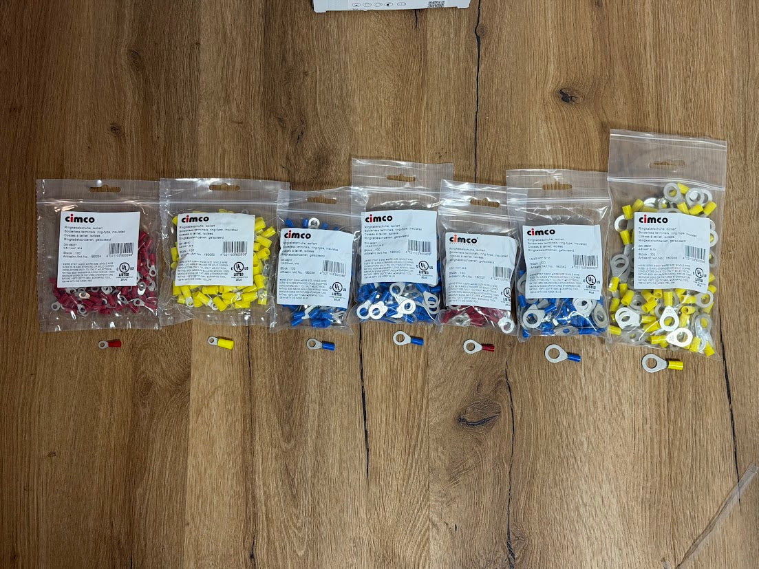 CIMCO – Izolované kabelové oka (různé velikosti)