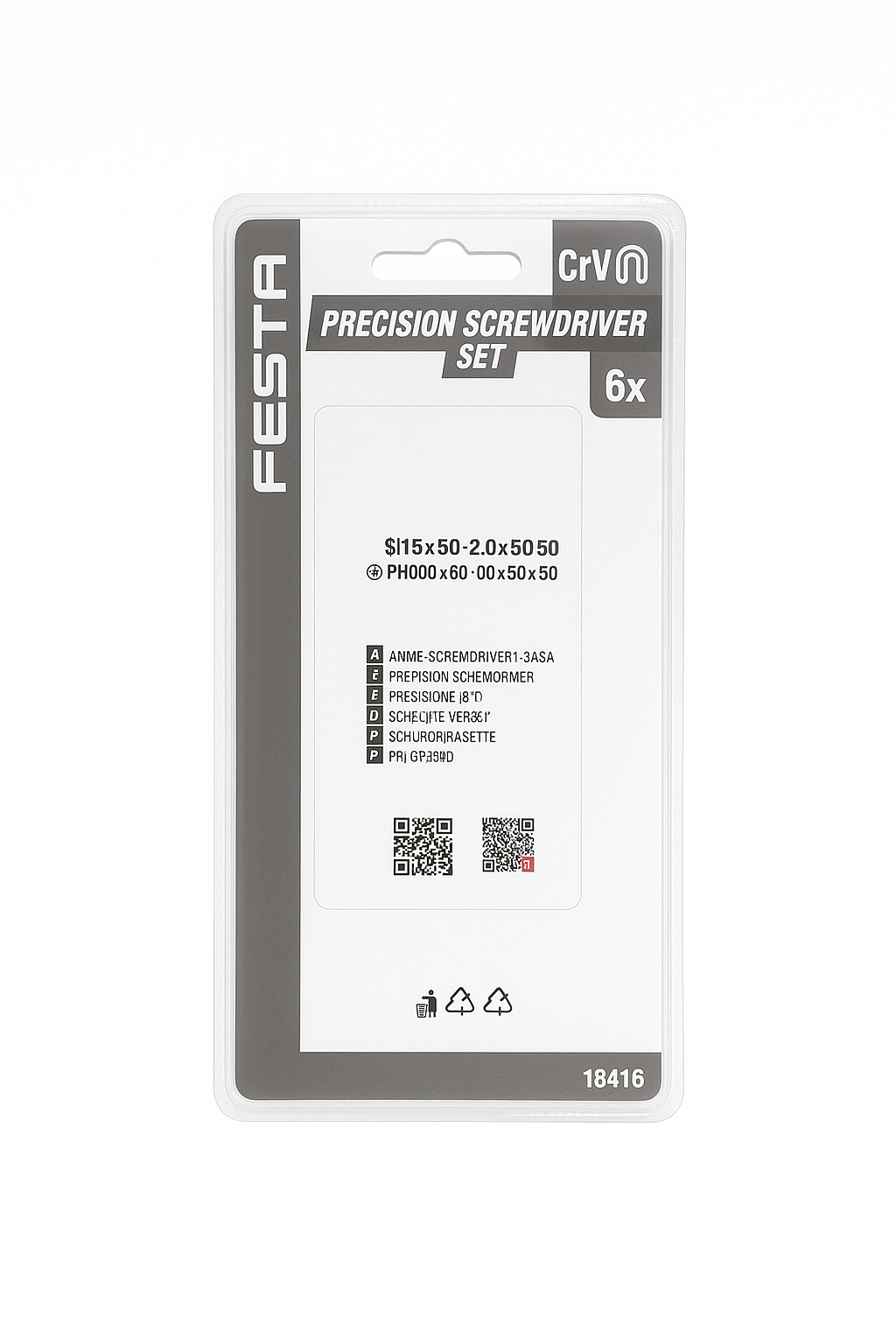 FESTA Precision screwdriver set 6x