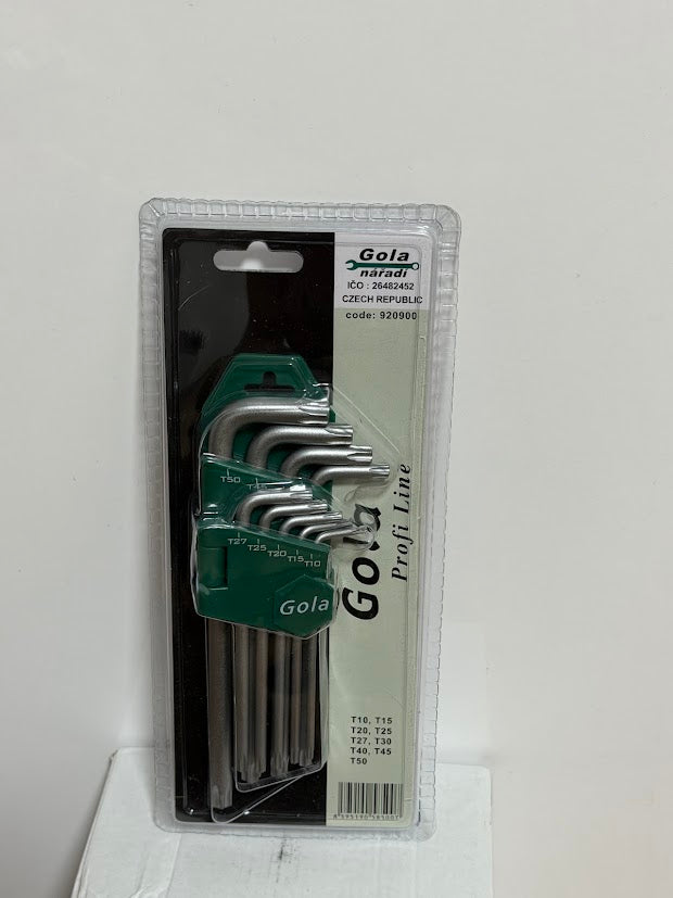 Gola – Torx L-klíče (sada T10–T50)