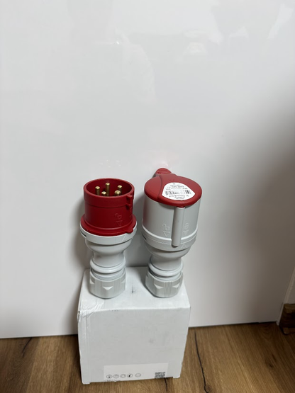 Třífázová průmyslová zásuvka + zástrčka – CEE 5PIN (400V)